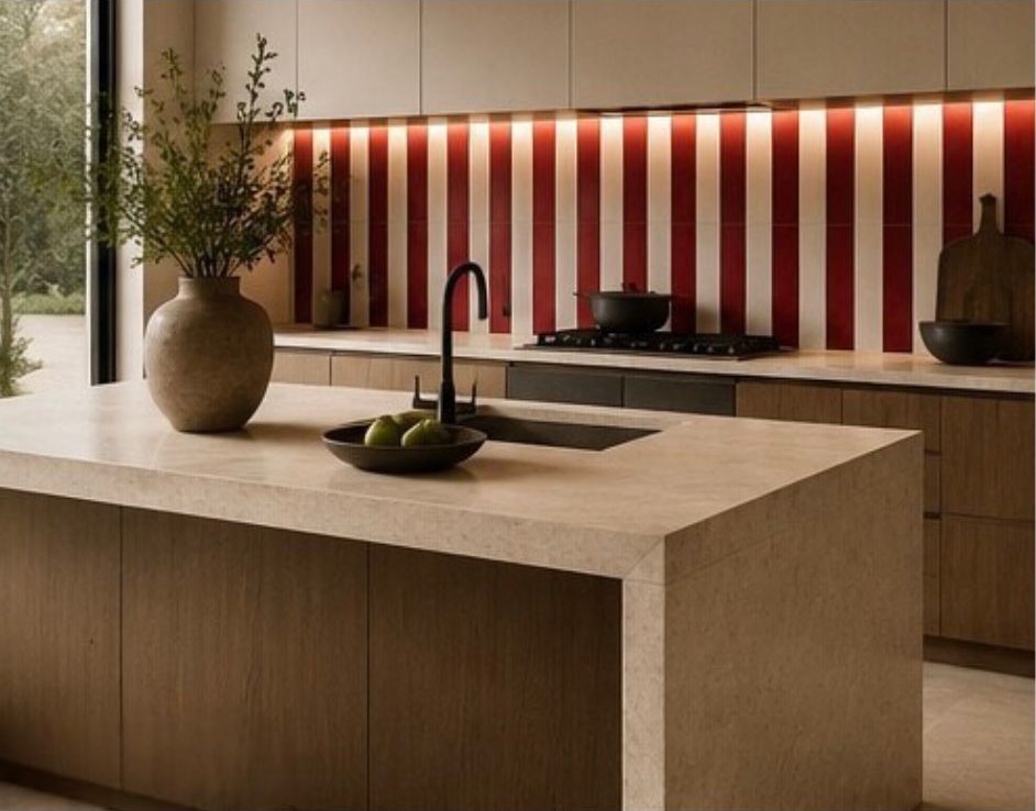 Nuances Basento + Nuances Serchio — Brillo · Cocina — interior español con cerámica de 20×20