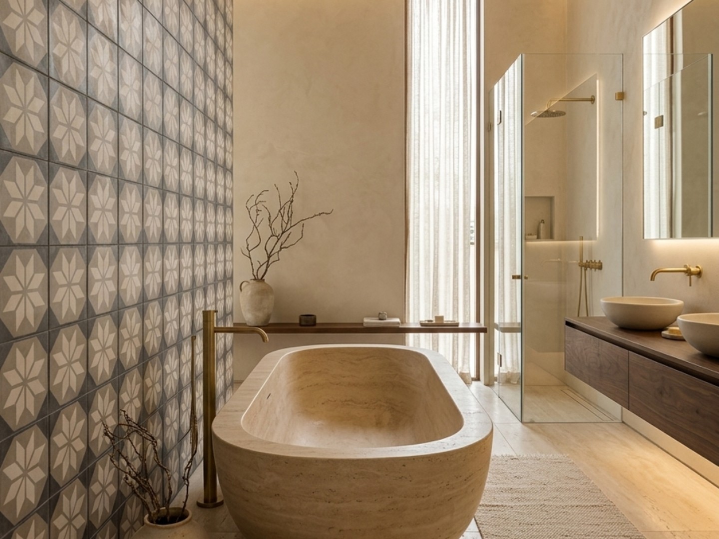Marianna 20×20 · Baño — interior español con cerámica de 20×20