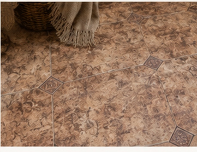 Botticeli Marrón RMB 45x45 + Taco Bronce 8x8 — despiece cerámico en rombo
